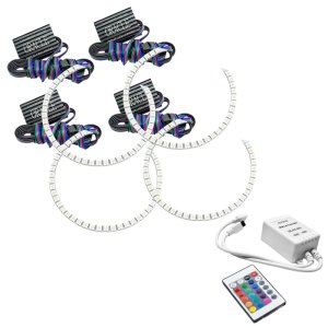 BMW E46 Headlight Halo Kits - ORACLE Lighting - ColorSHIFT w/ Simple Controller - `98-`04